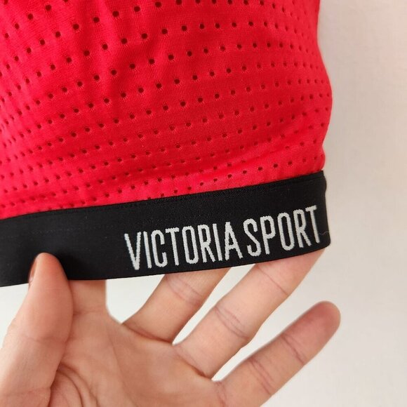 Victoria's Secret Victoria Sport Red Sports Bra Lightweight Strappy Back 32D - Picture 3 of 7